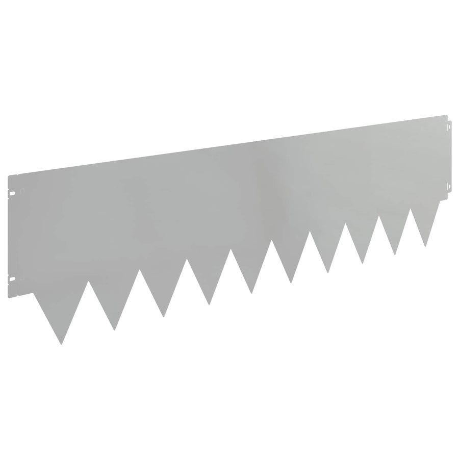 Tuinrand 10 pcs 103 x 30 cm metaal Zilverkleurig