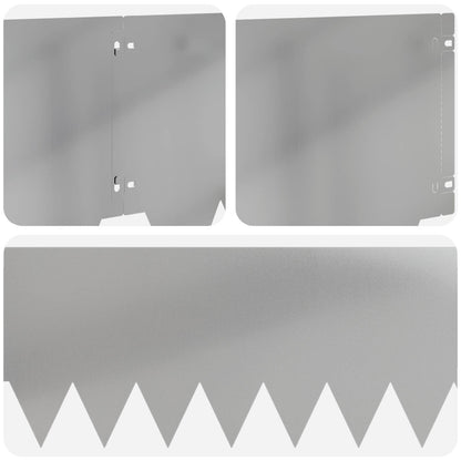 Tuinrand 20 pcs 103 x 30 cm metaal Zilverkleurig