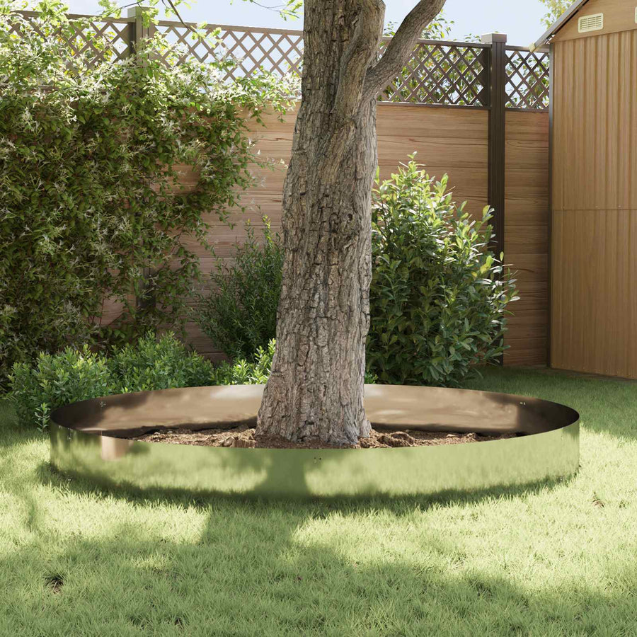 Tuinrand 20 pcs 103 x 30 cm metaal Zilverkleurig