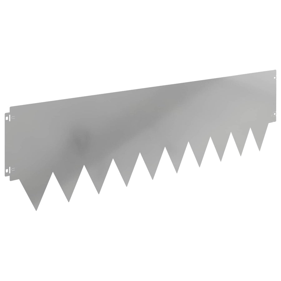 Tuinrand 20 pcs 103 x 30 cm metaal Zilverkleurig