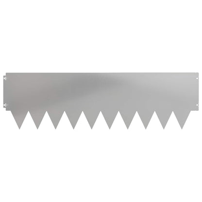 Tuinrand 20 pcs 103 x 30 cm metaal Zilverkleurig