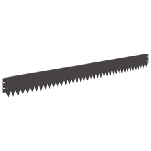 Gazonrand 10 pcs 103 x 10 cm Staal Zwart