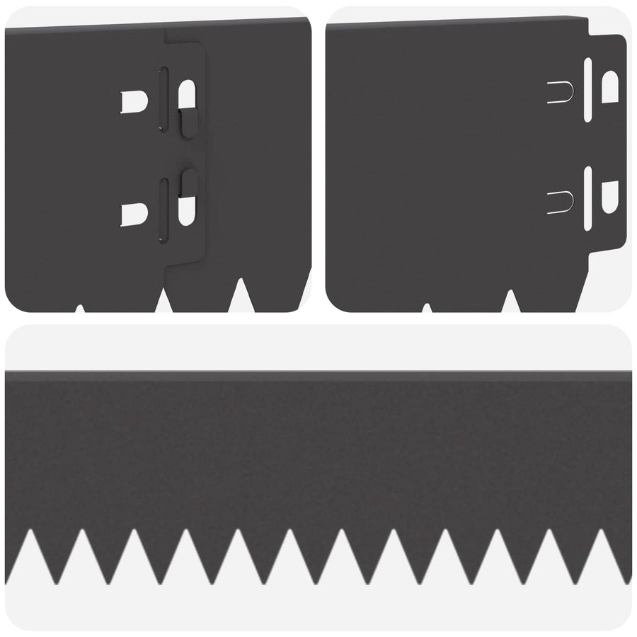 Gazonrand 50 pcs 103 x 10 cm Staal Zwart