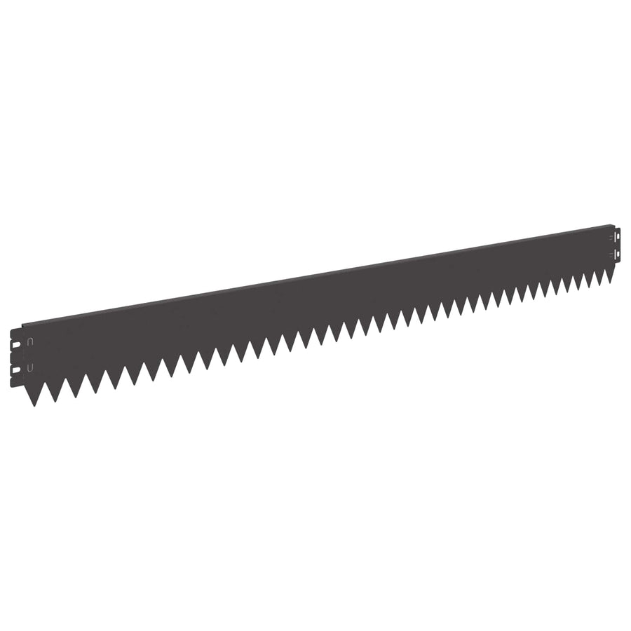 Gazonrand 50 pcs 103 x 10 cm Staal Zwart