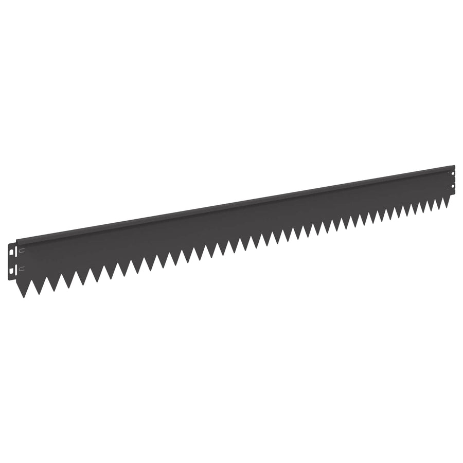 Gazonrand 50 pcs 103 x 10 cm Staal Zwart