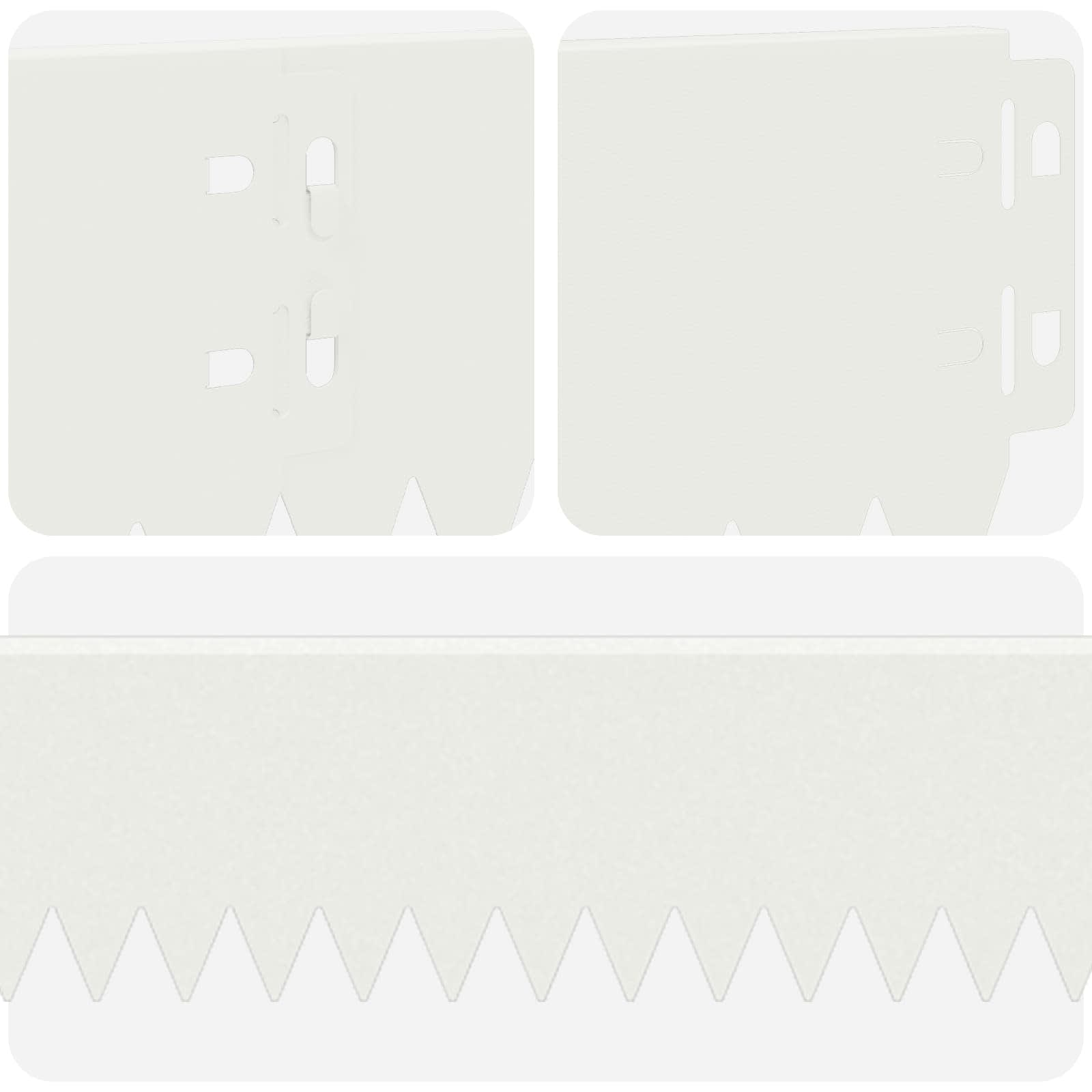 Gazonrand 10 pcs 103 x 10 cm Staal Wit