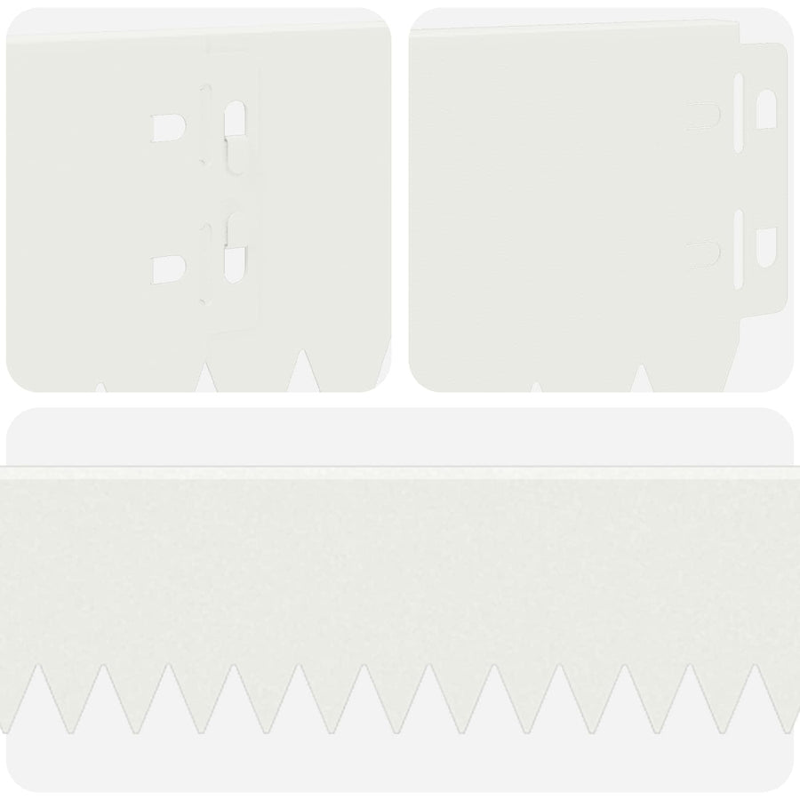 Gazonrand 30 pcs 103 x 10 cm Staal Wit