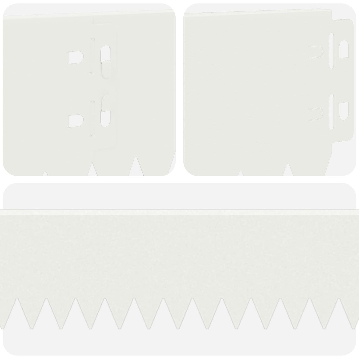 Gazonrand 50 pcs 103 x 10 cm Staal Wit
