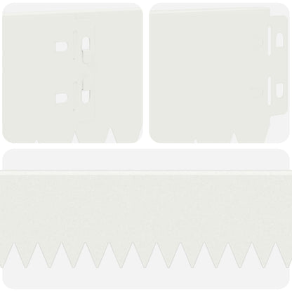 Gazonrand 50 pcs 103 x 10 cm Staal Wit