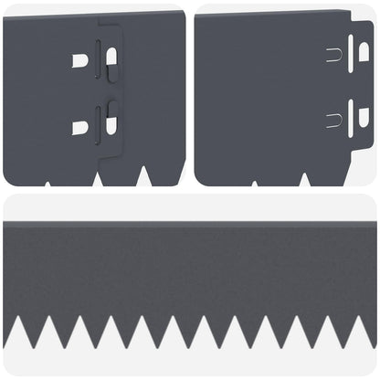 Gazonrand 10 pcs 103 x 10 cm Staal Antracietkleurig