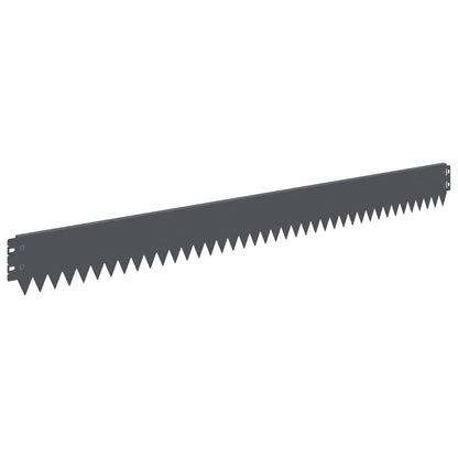 Gazonrand 20 pcs 103 x 10 cm Staal Antracietkleurig