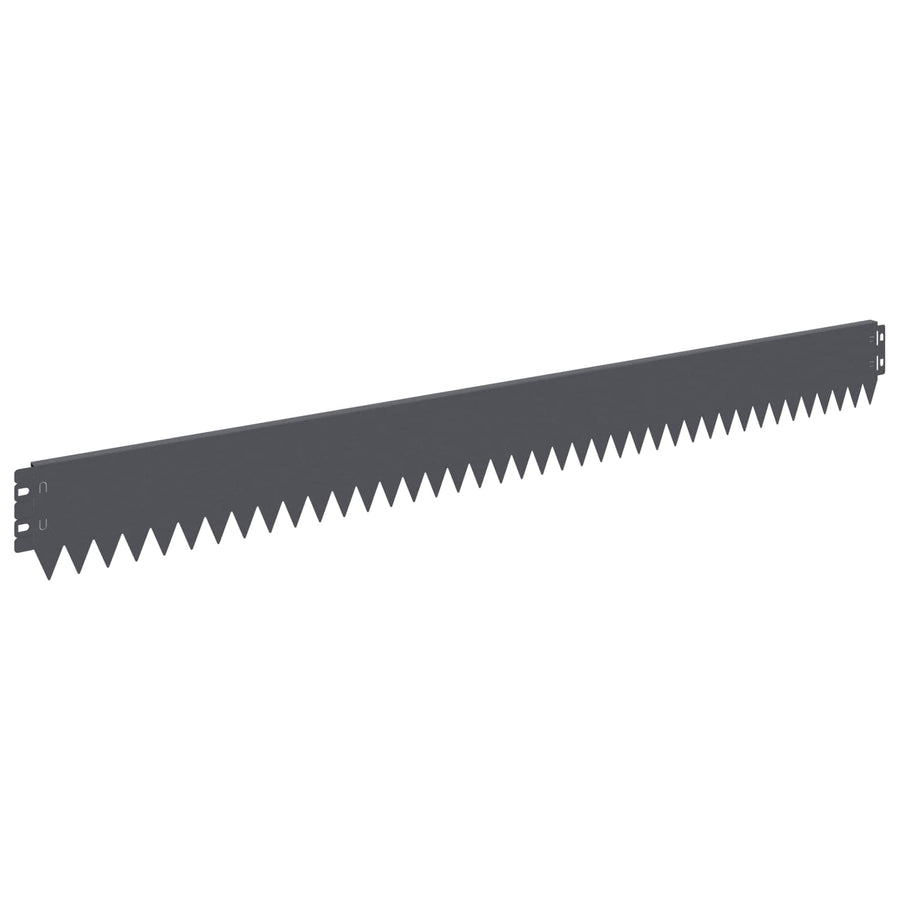 Gazonrand 30 pcs 103 x 10 cm Staal Antracietkleurig