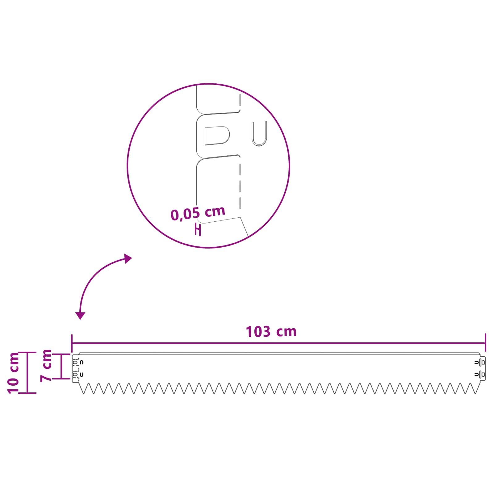 Gazonrand 30 pcs 103 x 10 cm Staal Antracietkleurig