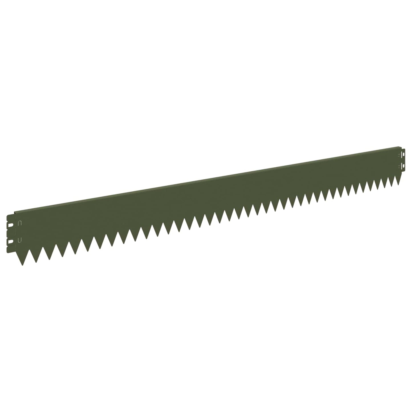 Gazonrand 10 pcs 103 x 10 cm Staal Olijfgroen