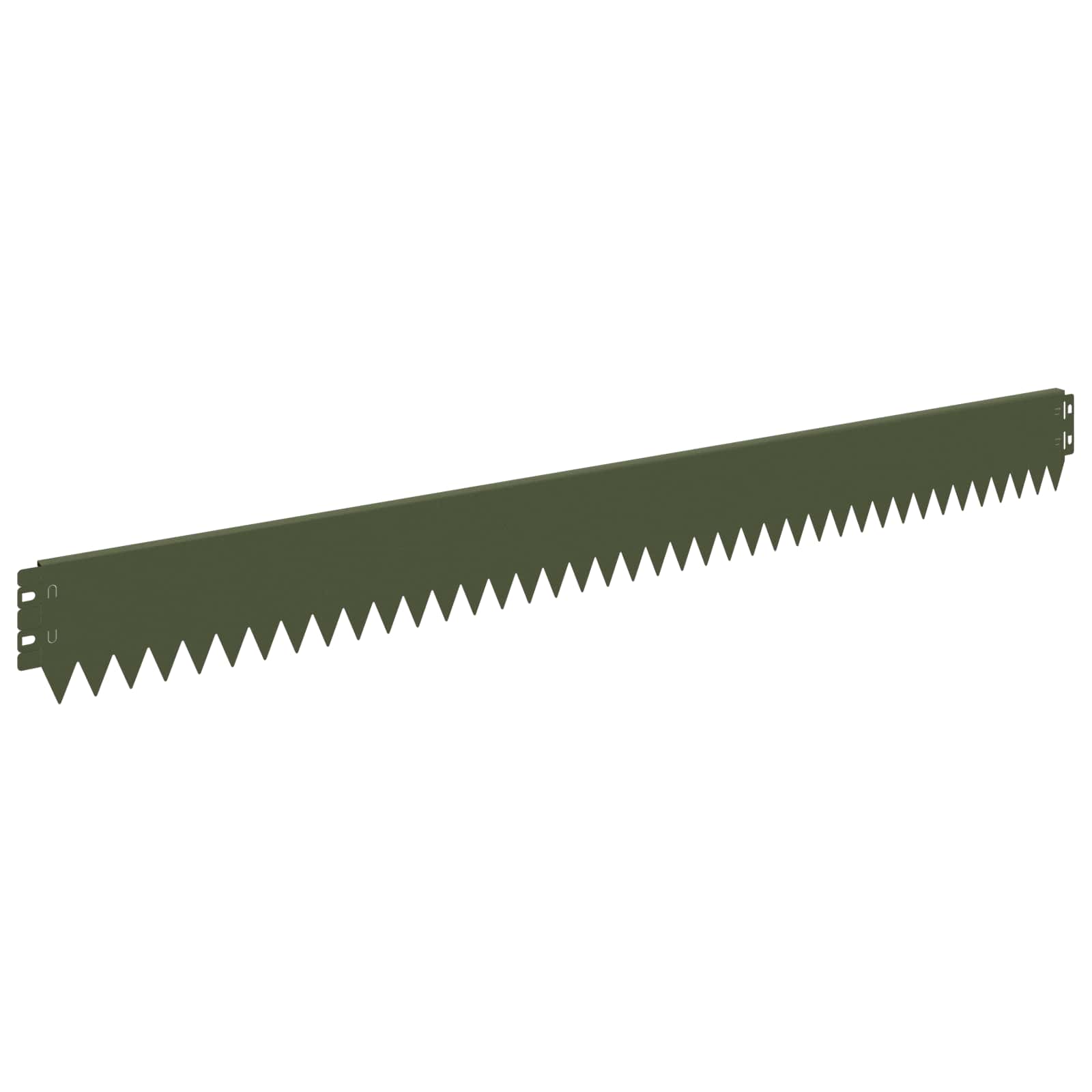 Gazonrand 10 pcs 103 x 10 cm Staal Olijfgroen