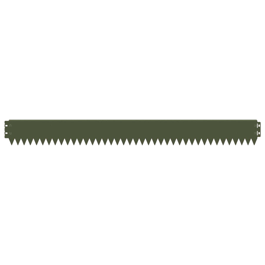 Gazonrand 30 pcs 103 x 10 cm Staal Olijfgroen