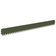 Gazonrand 50 pcs 103 x 10 cm Staal Olijfgroen