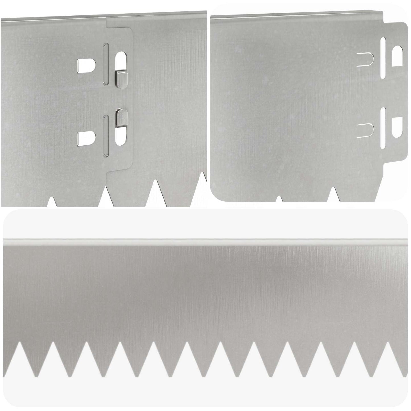 Gazonrand 10 pcs 103 x 10 cm Staal Zilverkleurig