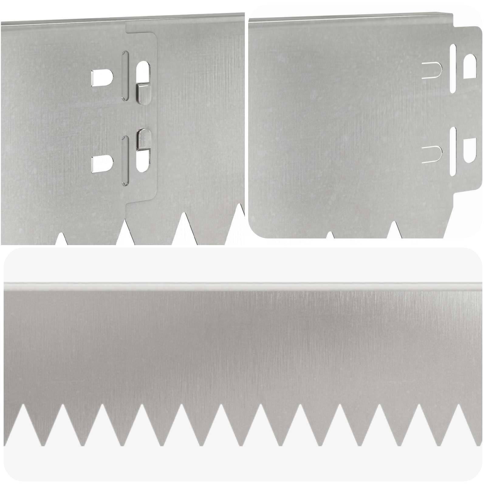 Gazonrand 10 pcs 103 x 10 cm Staal Zilverkleurig