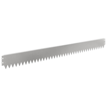 Gazonrand 10 pcs 103 x 10 cm Staal Zilverkleurig