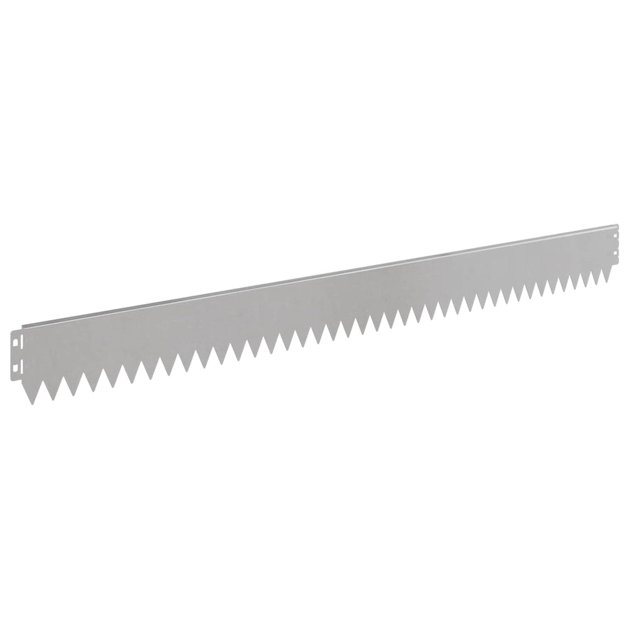Gazonrand 30 pcs 103 x 10 cm Staal Zilverkleurig