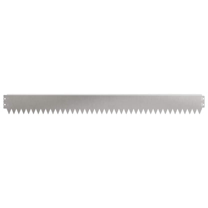 Gazonrand 30 pcs 103 x 10 cm Staal Zilverkleurig
