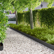 Gazonrand 10 stuks 103x15 cm staal zwart