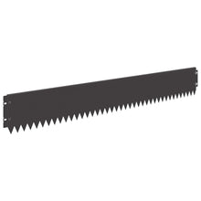 Gazonrand 10 pcs 103 x 15 cm Staal Zwart