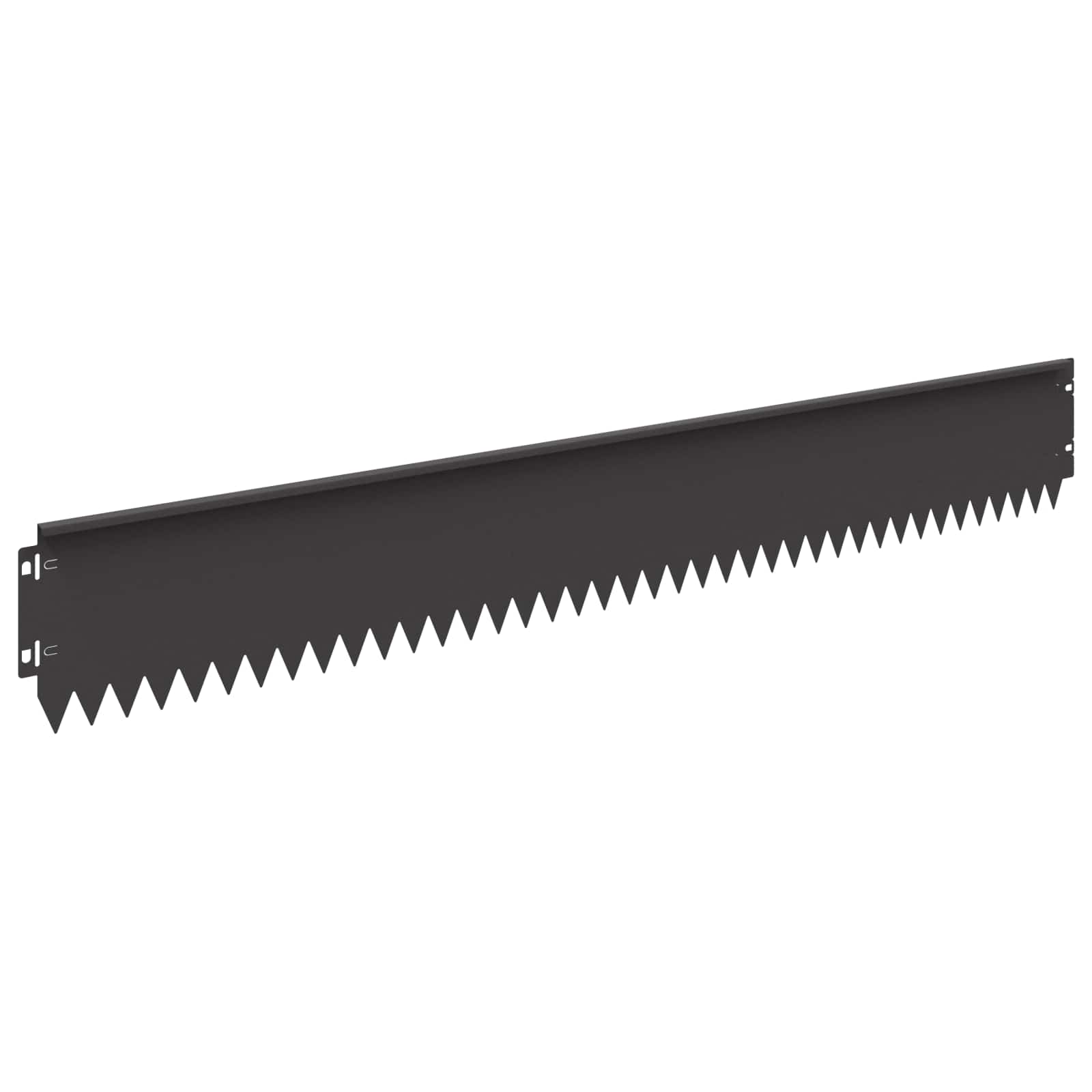Gazonrand 10 pcs 103 x 15 cm Staal Zwart