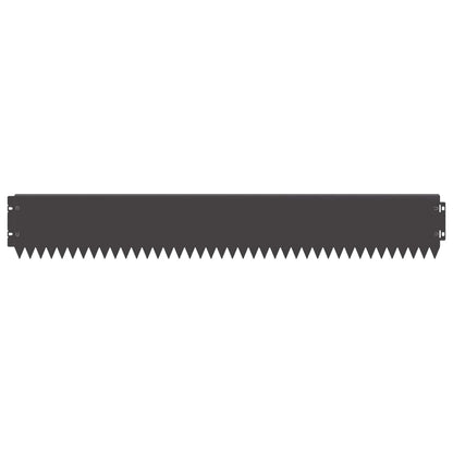 Gazonrand 10 pcs 103 x 15 cm Staal Zwart