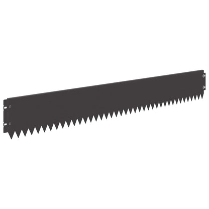 Gazonrand 20 pcs 103 x 15 cm Staal Zwart