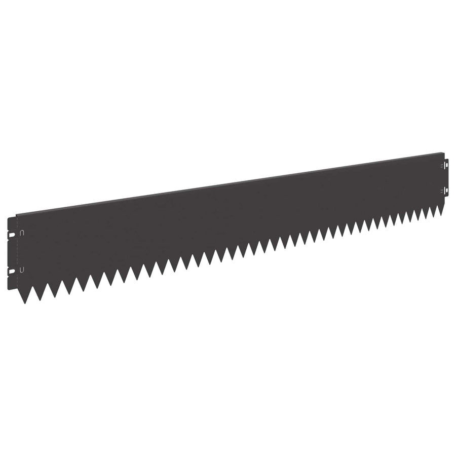 Gazonrand 20 pcs 103 x 15 cm Staal Zwart