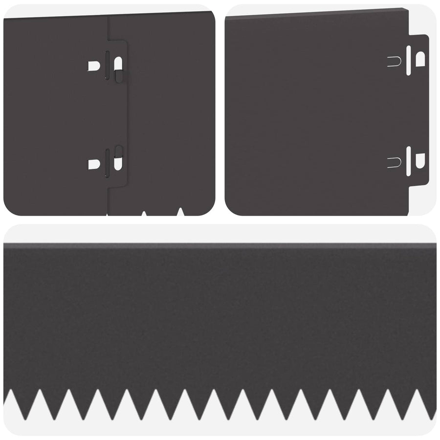 Gazonrand 30 pcs 103 x 15 cm Staal Zwart