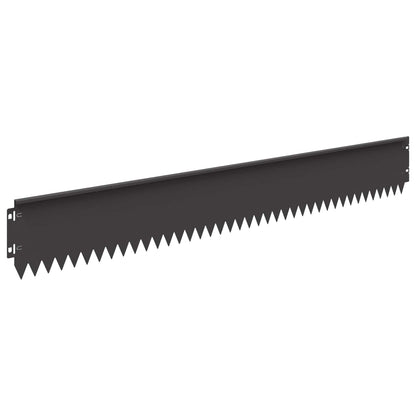 Gazonrand 30 pcs 103 x 15 cm Staal Zwart
