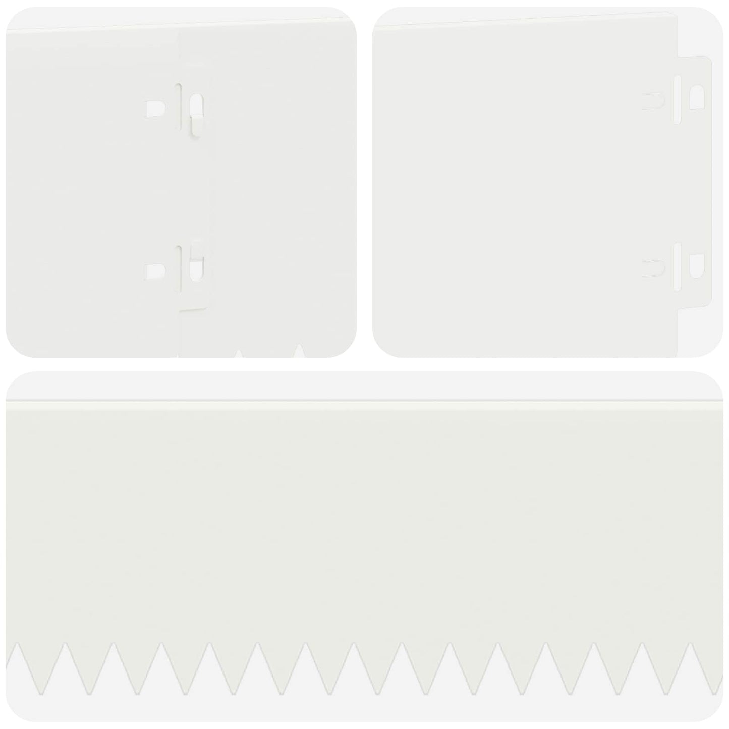 Gazonrand 10 pcs 103 x 15 cm Staal Wit