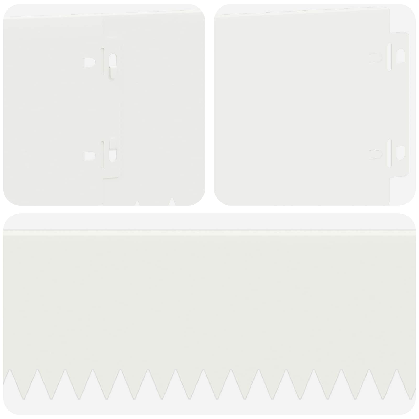 Gazonrand 10 pcs 103 x 15 cm Staal Wit