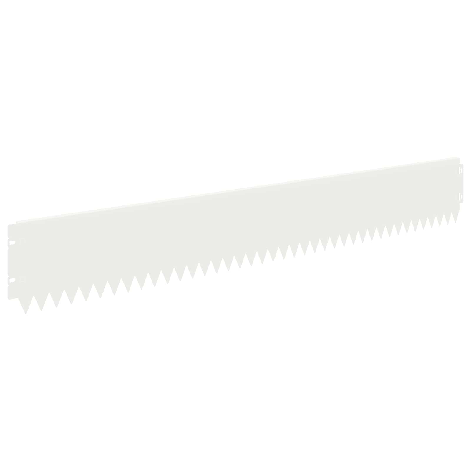Gazonrand 10 pcs 103 x 15 cm Staal Wit