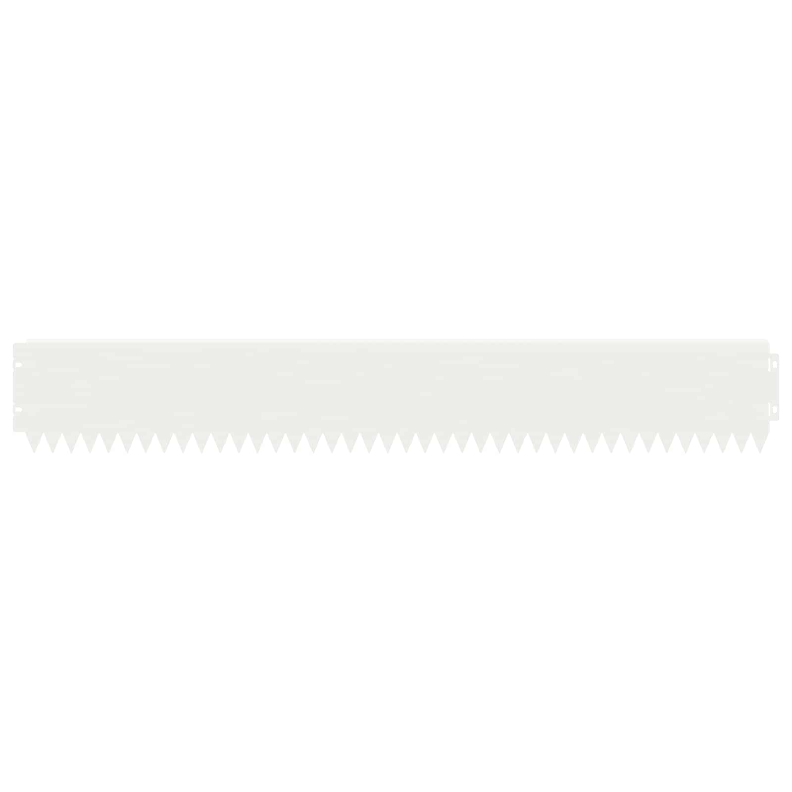 Gazonrand 10 pcs 103 x 15 cm Staal Wit