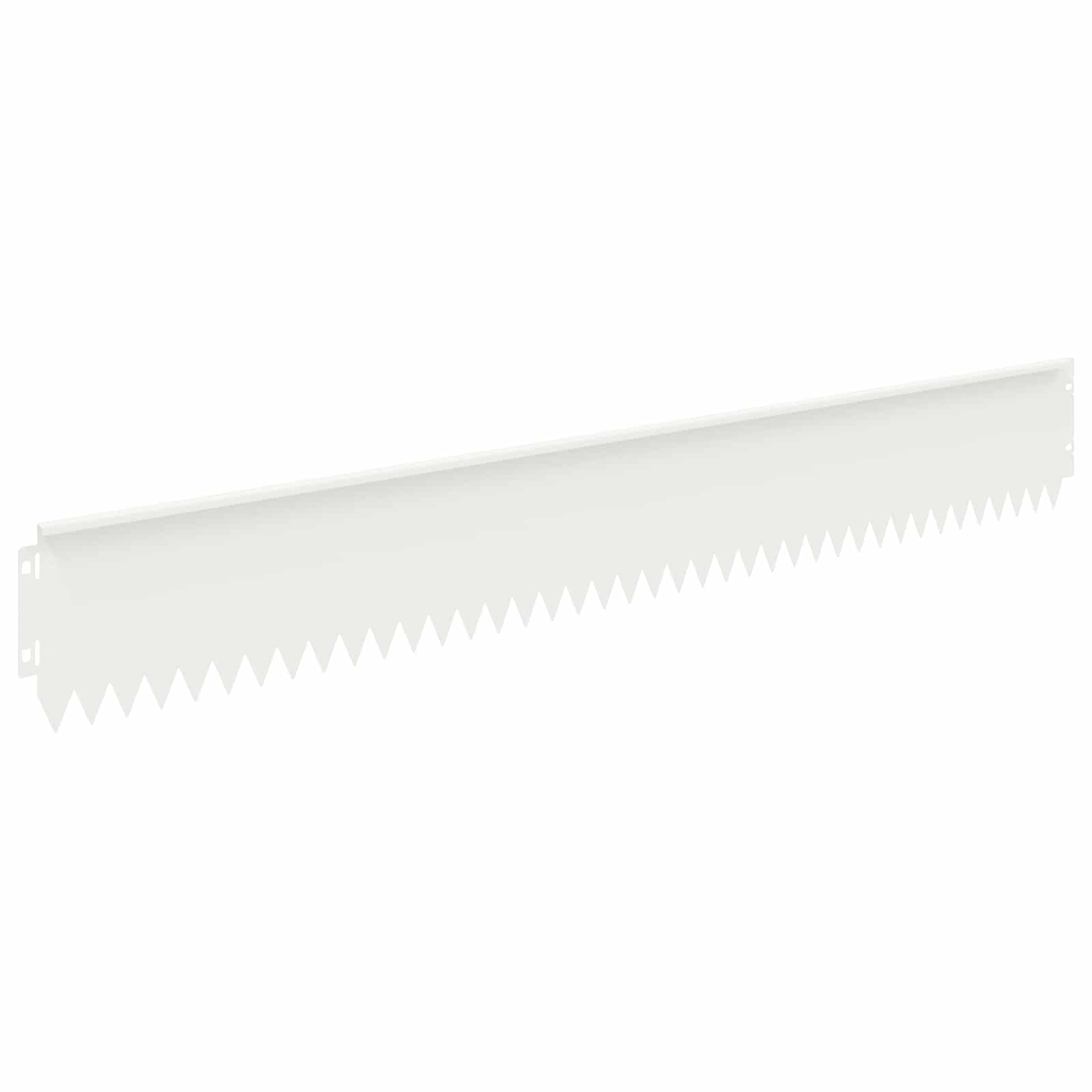 Gazonrand 20 pcs 103 x 15 cm Staal Wit
