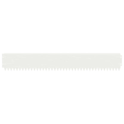 Gazonrand 20 pcs 103 x 15 cm Staal Wit