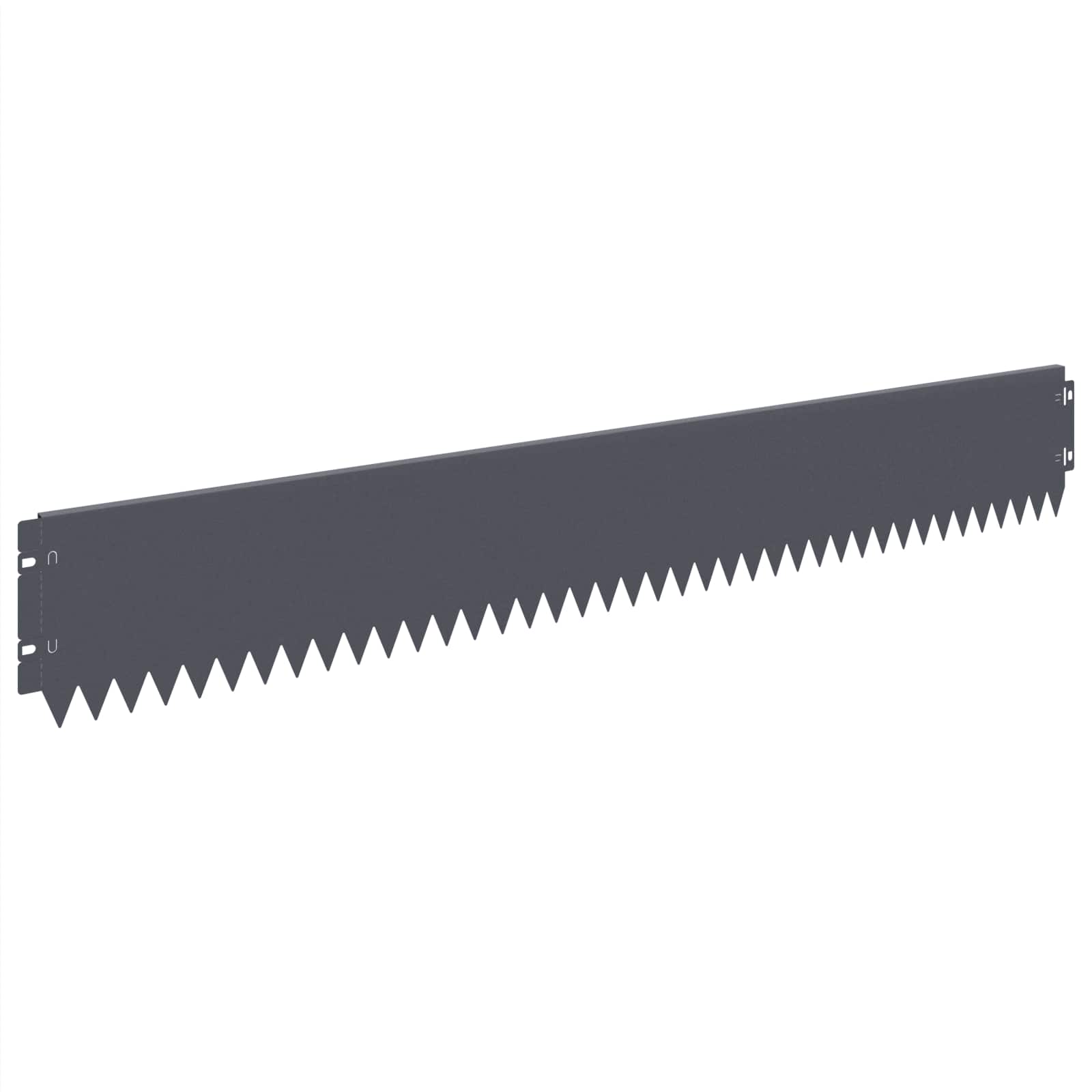 Gazonrand 10 pcs 103 x 15 cm Staal Antracietkleurig
