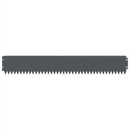 Gazonrand 10 pcs 103 x 15 cm Staal Antracietkleurig