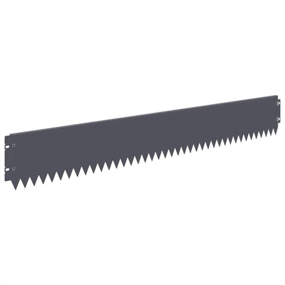 Gazonrand 20 pcs 103 x 15 cm Staal Antracietkleurig