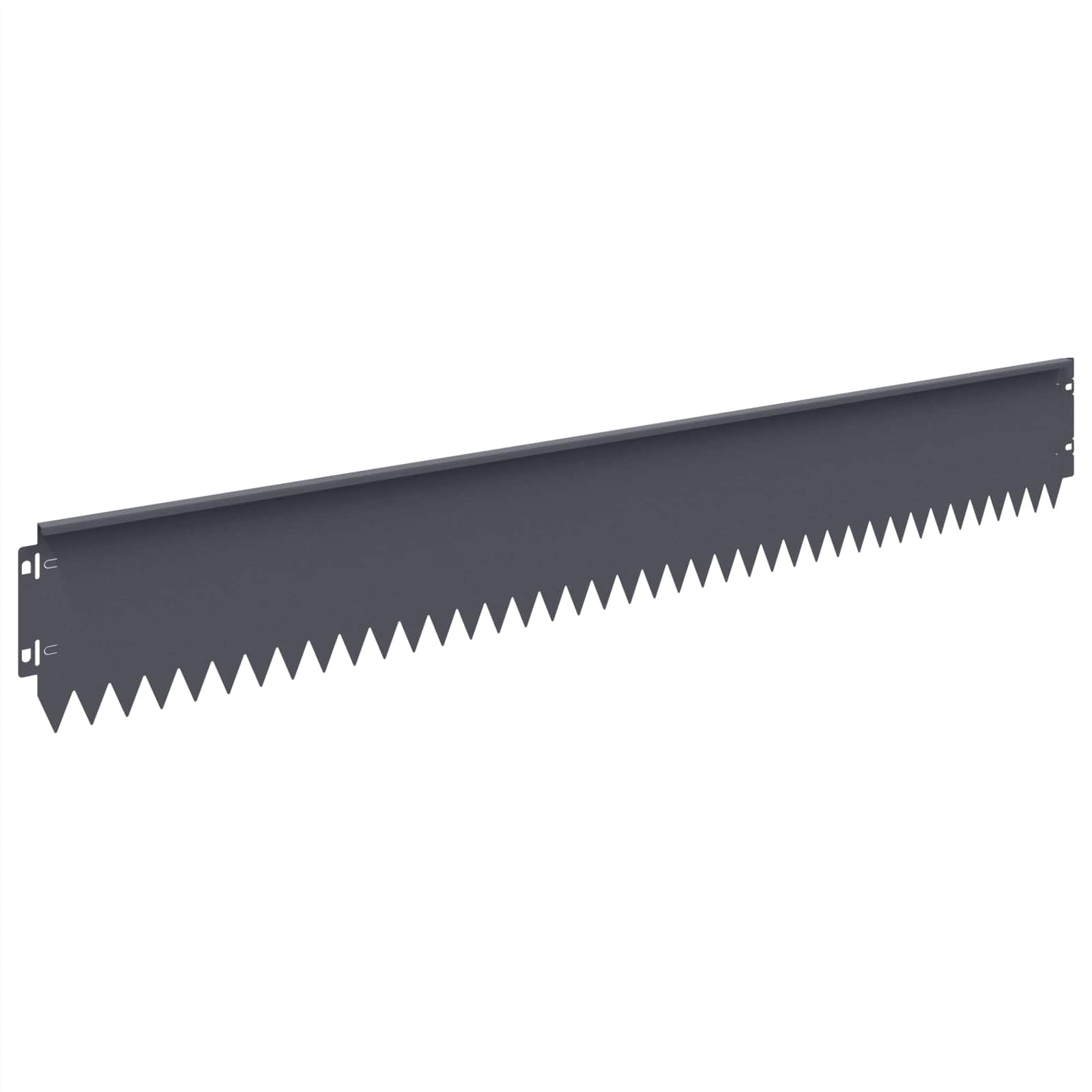 Gazonrand 20 pcs 103 x 15 cm Staal Antracietkleurig