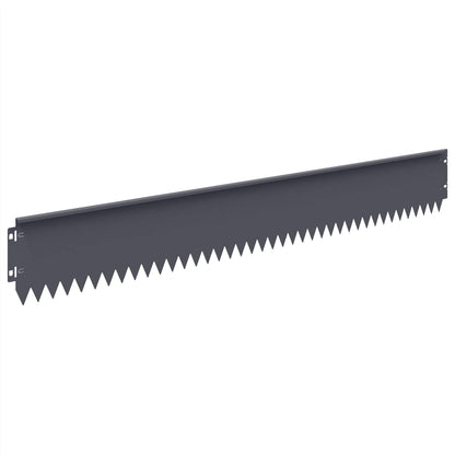 Gazonrand 20 pcs 103 x 15 cm Staal Antracietkleurig
