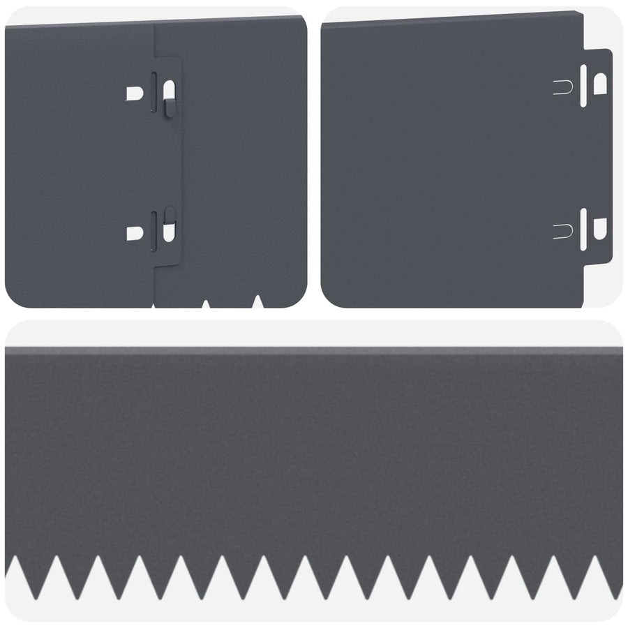 Gazonrand 30 pcs 103 x 15 cm Staal Antracietkleurig