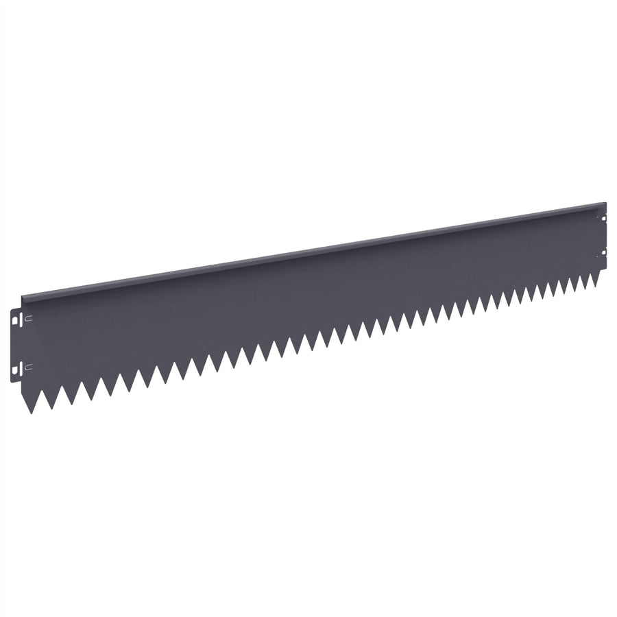 Gazonrand 30 pcs 103 x 15 cm Staal Antracietkleurig