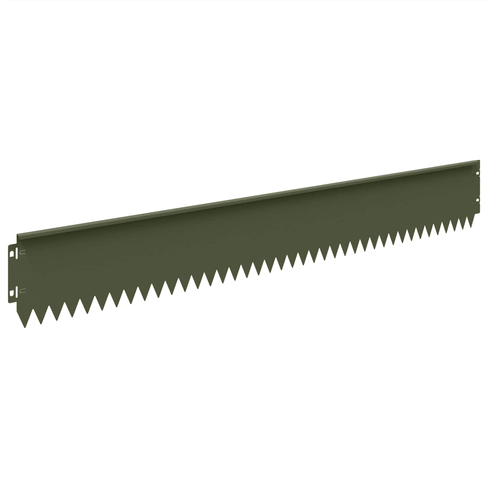Gazonrand 10 pcs 103 x 15 cm Staal Olijfgroen