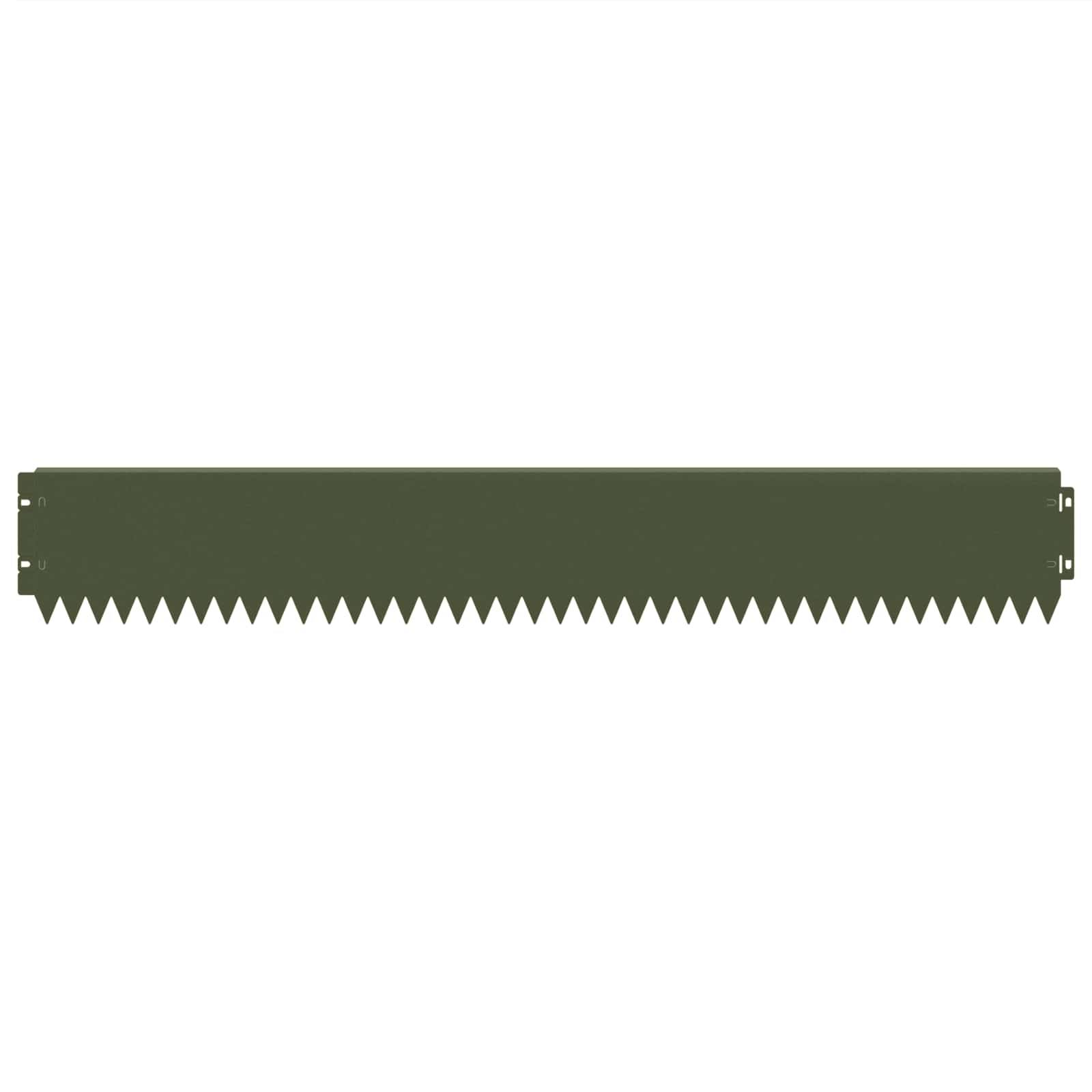 Gazonrand 20 pcs 103 x 15 cm Staal Olijfgroen