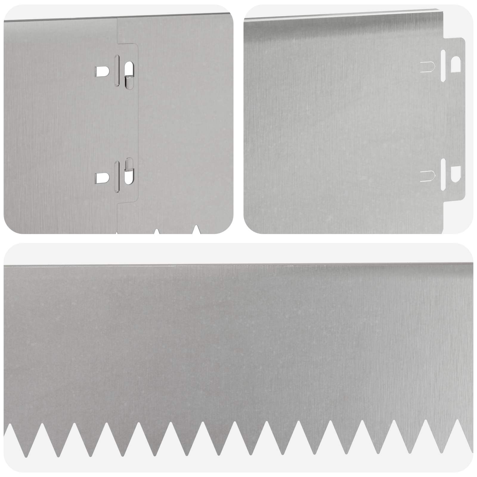 Gazonrand 30 pcs 103 x 15 cm Staal Zilverkleurig